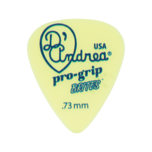 D&#039;andrea 디안드레아 프로 그립 브라이트 기타 피크 0.73mm